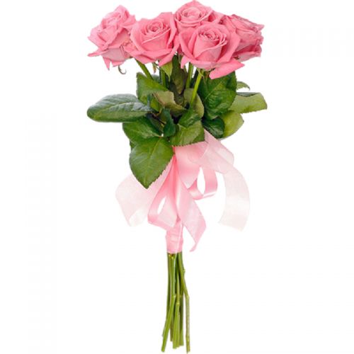 Заказать с доставкой 7 розовых роз по Омску